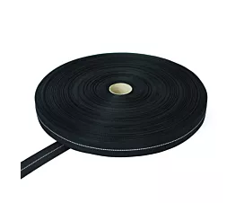 All Webbing Rolls - PP Polypropylene webbing - 750kg - 38mm - 100m roll - Black with white stripes