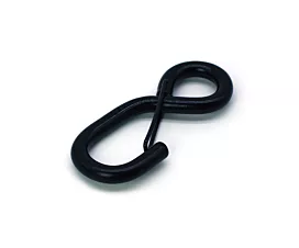 S-Hooks S-hook with a keeper - Rubber-coated - 25mm - 1000kg – Black