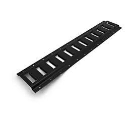 E-Track Rails & Accessories Horizontale bevestigingsrail / E-track - 0,6m - Staal - Zwart