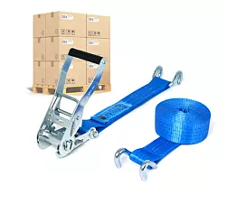 All Tie-Down Straps per Pallet Pallet 4T - 9m - 50mm – 2-part - Open rave hooks - Blue - 320pcs